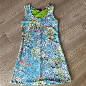 Ronni Nicole Blue and Green Midi Dress